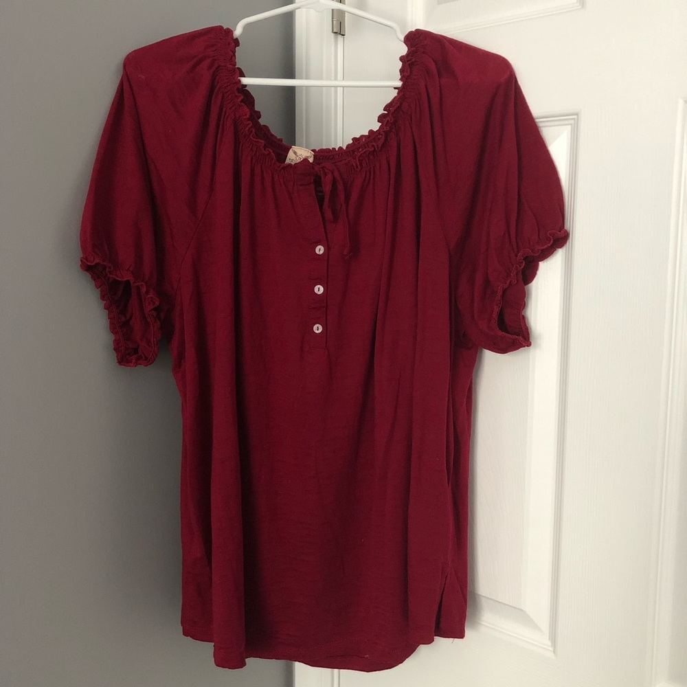 Plus Size Short sleeved blouse